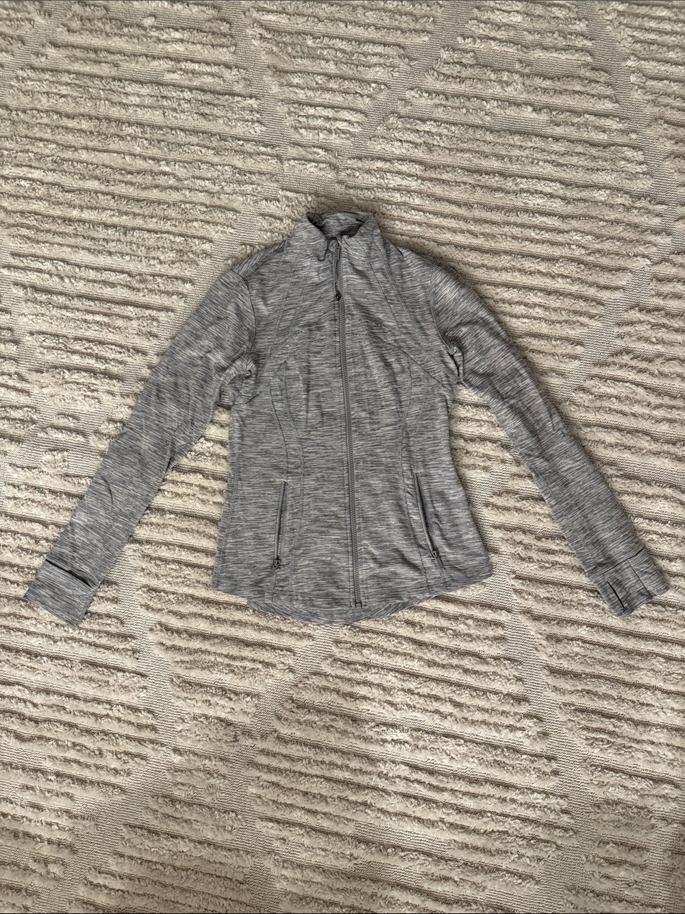 Lululemon Heather Gray Zip-Up Athletic Jacket